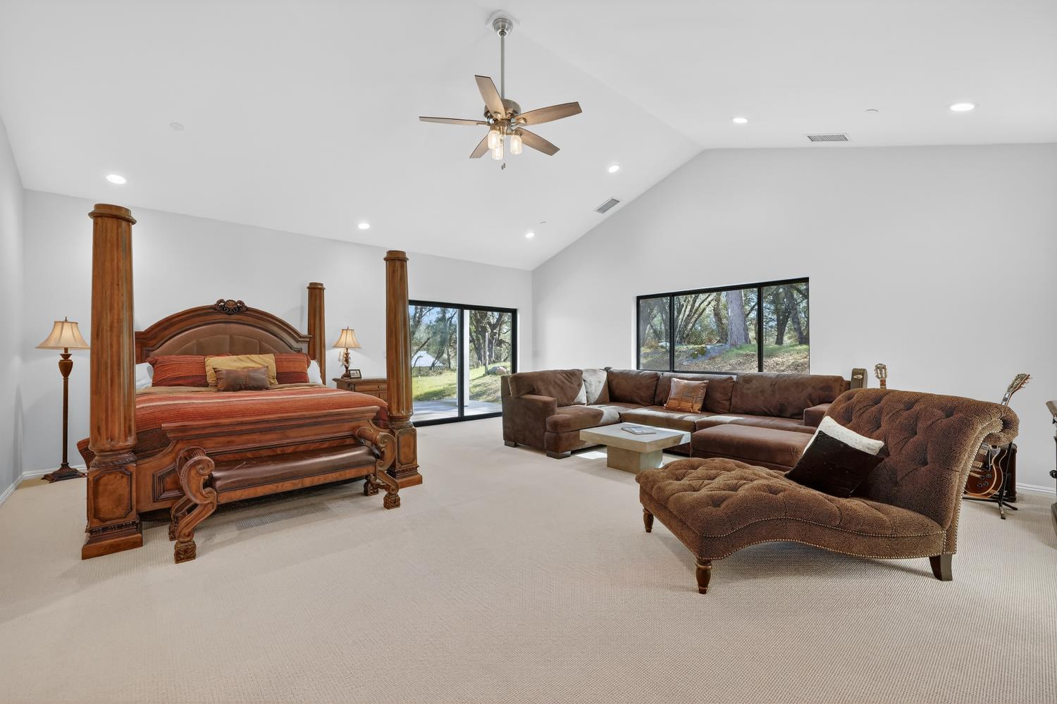 3000 Spring Hill Road Somerset, CA 95684 - Photo 17 of 94 a bedroom with a bed and ceiling fan