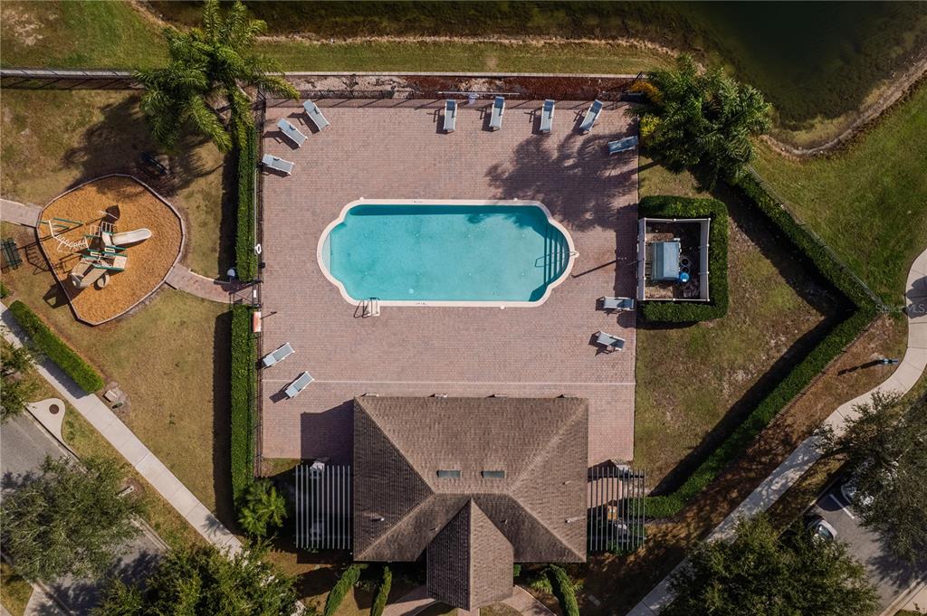 5196 Appenine Loop East St. Cloud, FL 34771 - Photo 38 of 39 an aerial view of a house with a swimming pool