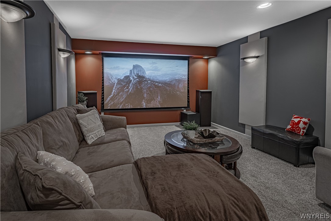 4899 Beach Ridge Road Pendleton, NY 14094 - Photo 29 of 48 Home Theater with projector on