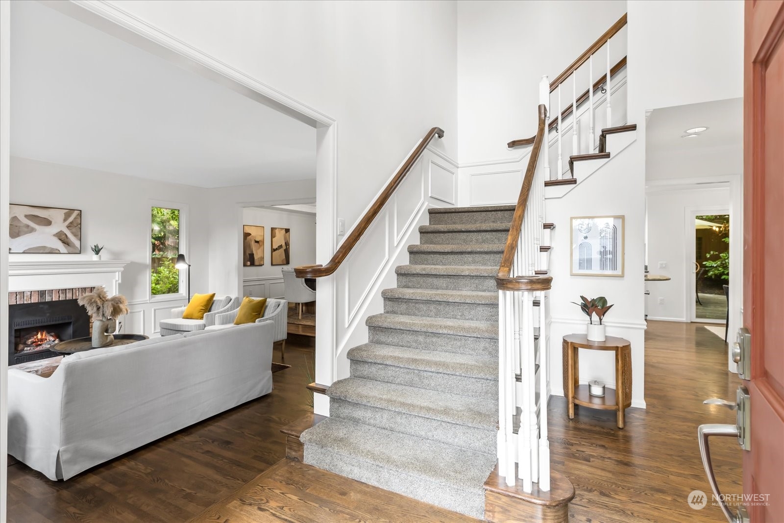 8418 192nd Street Southwest Edmonds, WA 98026 - Photo 3 of 39 a living room with furniture and a fireplace