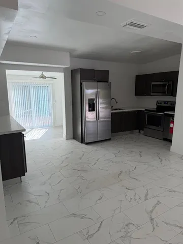 an empty room with a window