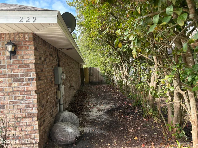 a backyard of a house
