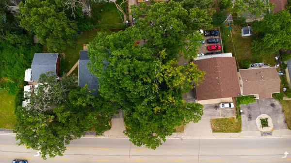 an aerial view of residential houses