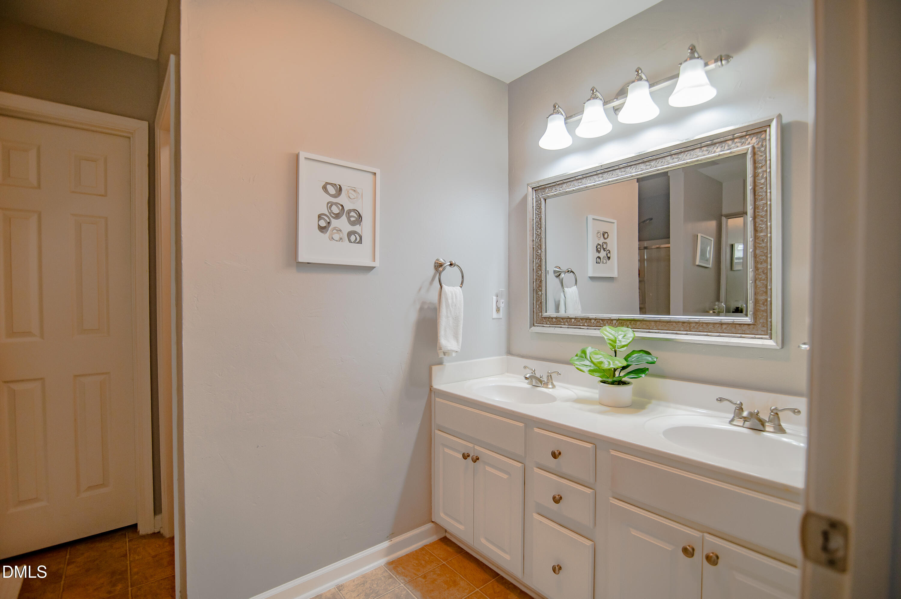 2933 Winding Waters Way Raleigh, NC 27614 - Photo 19 of 24 a bathroom with a sink vanity and a mirror
