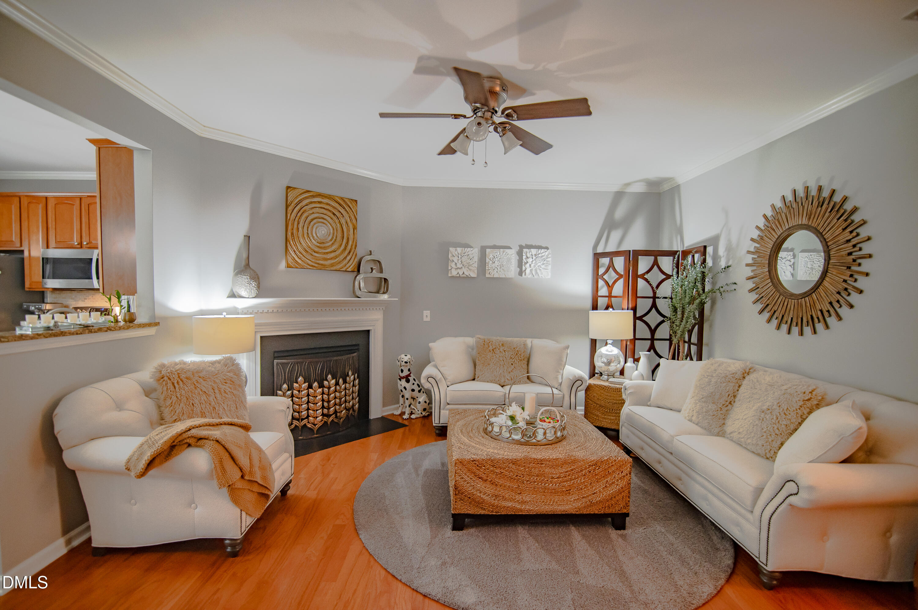 2933 Winding Waters Way Raleigh, NC 27614 - Photo 6 of 24 a living room with furniture and a fireplace
