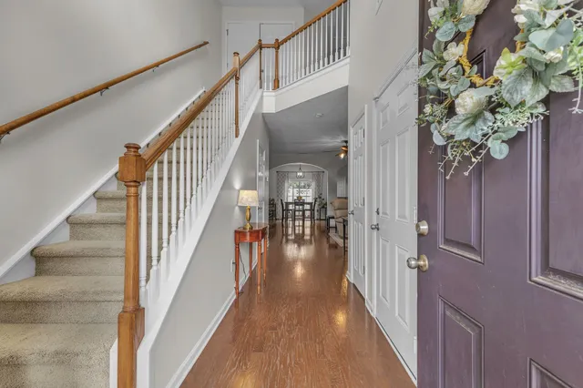 a view of an entryway with staircase