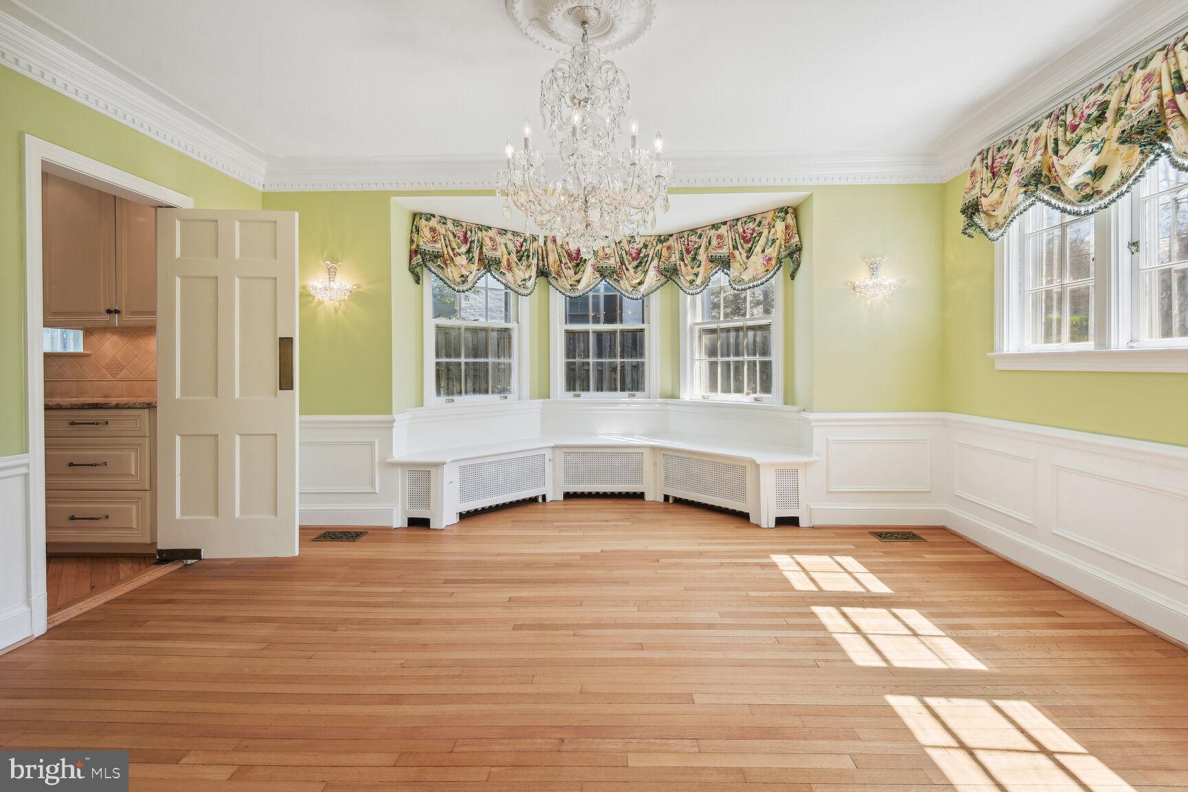 7501 Glendale Road Chevy Chase, MD 20815 - Photo 6 of 43 Dining Room with bay window overlooking backyard