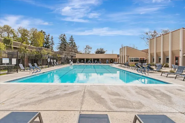 a outdoor view with a sitting space