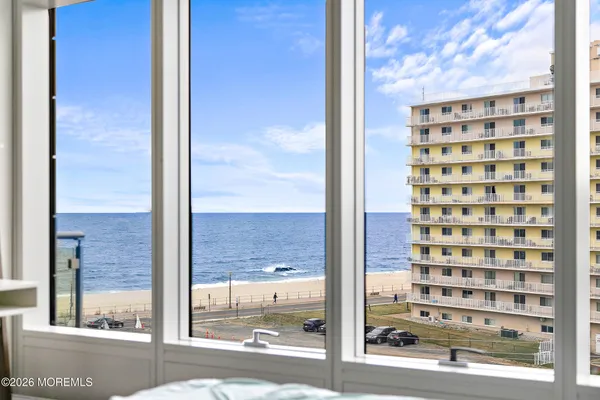 a view of a building from a window