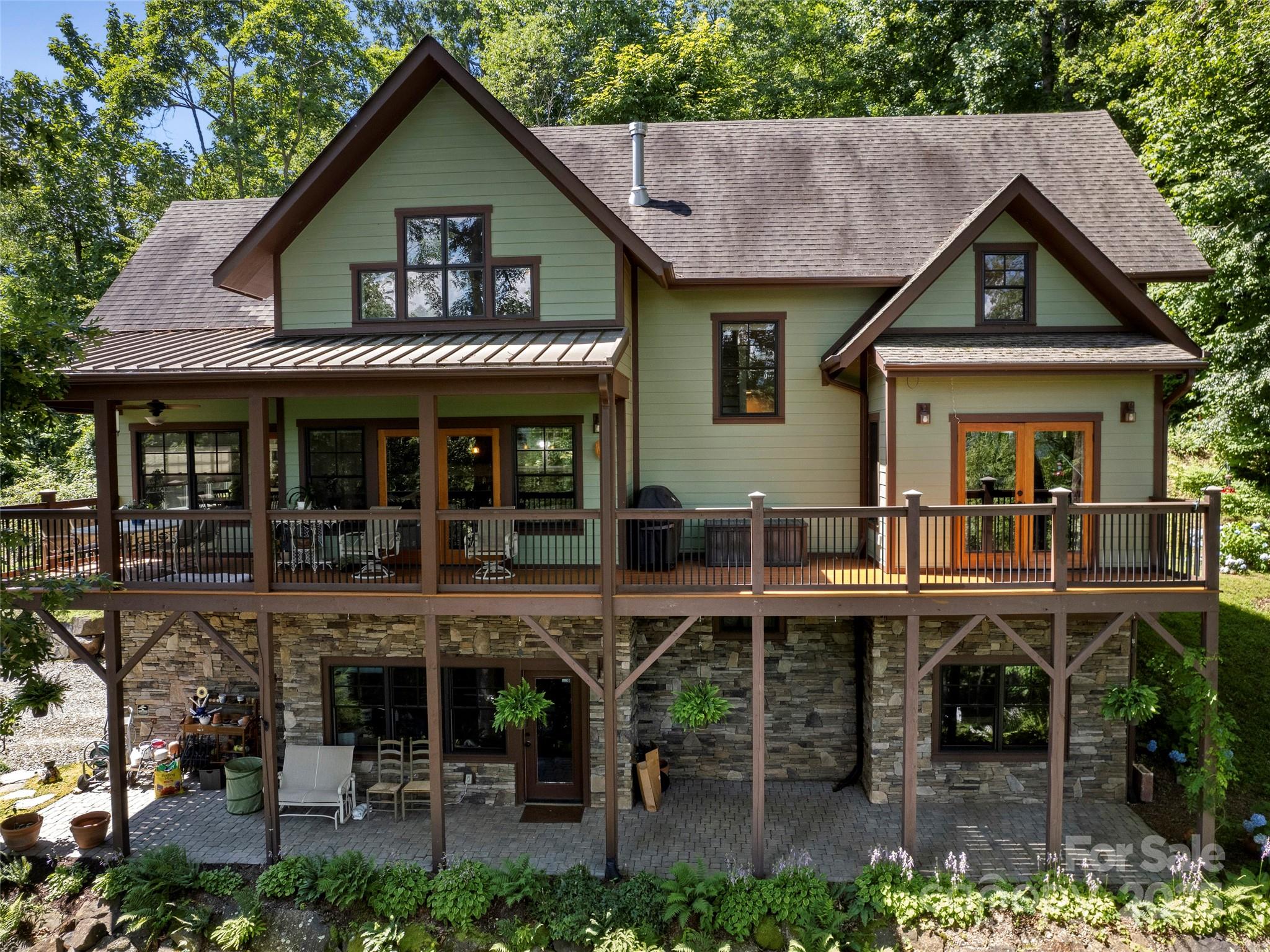 a front view of a house with balcony