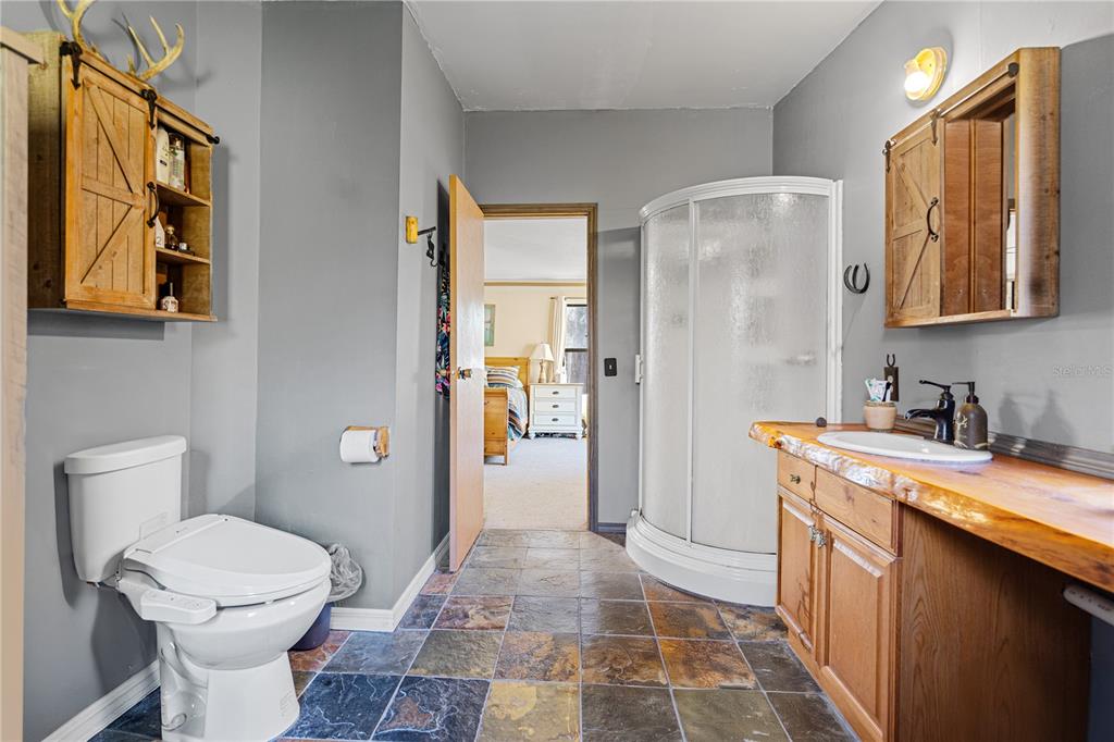 7201 Northeast 132nd Place Citra, FL 32113 - Photo 17 of 37 a bathroom with a sink a toilet and shower