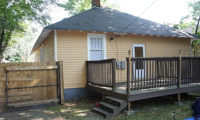 a backyard of a house