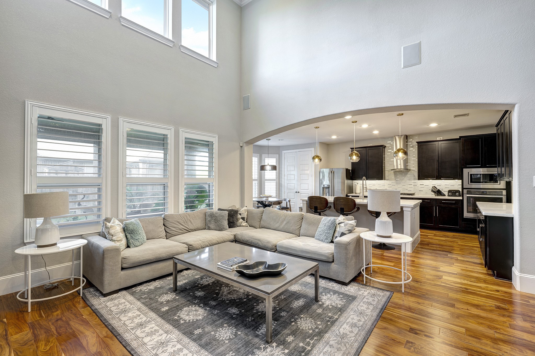 5002 Harvest Knoll Drive Spring, TX 77389 - Photo 11 of 48 Family Room view facing the open Kitchen and Breakfast areas.