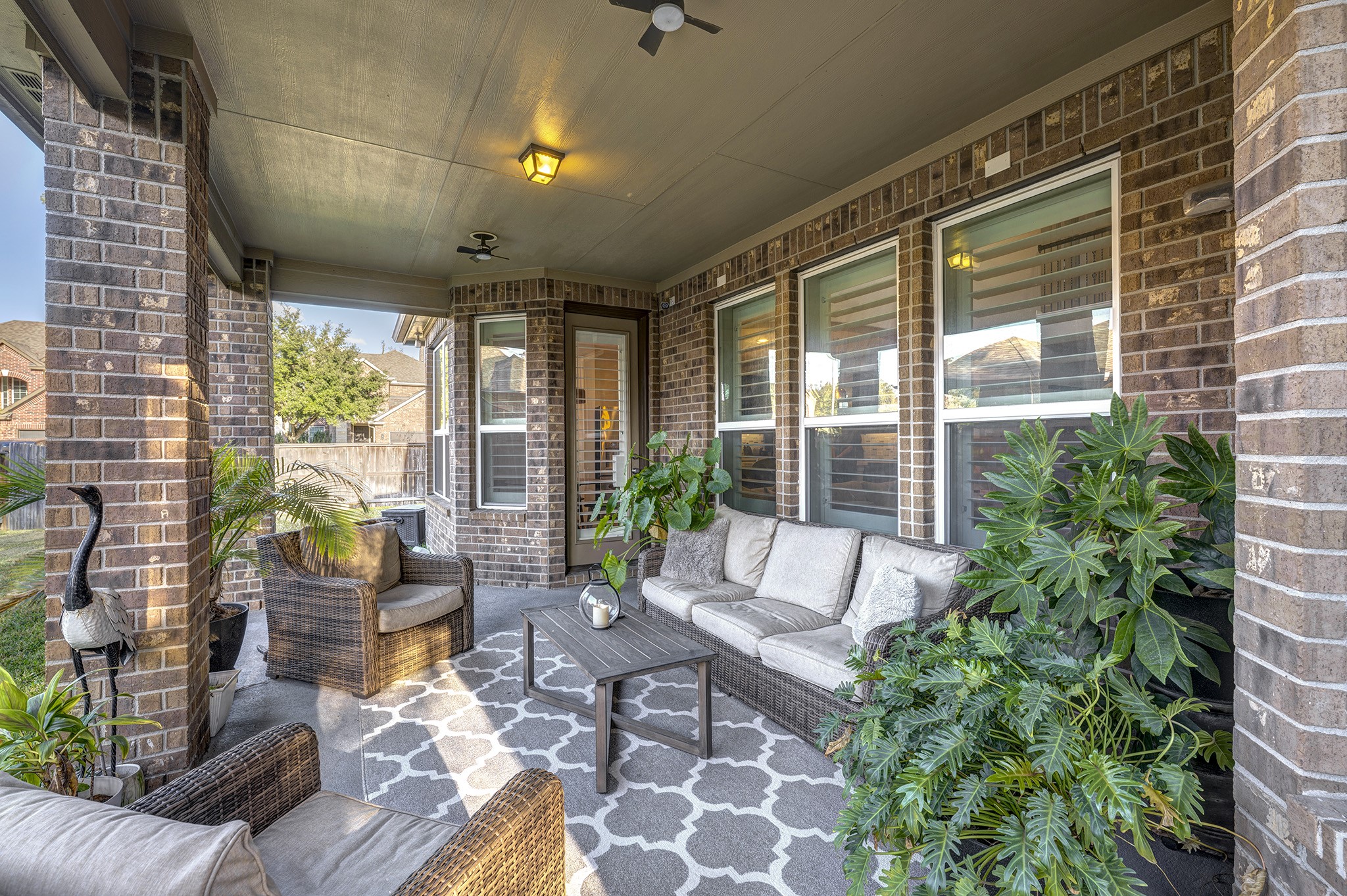 5002 Harvest Knoll Drive Spring, TX 77389 - Photo 38 of 48 Custom Back Patio plumbed for an outdoor grill and kitchen.