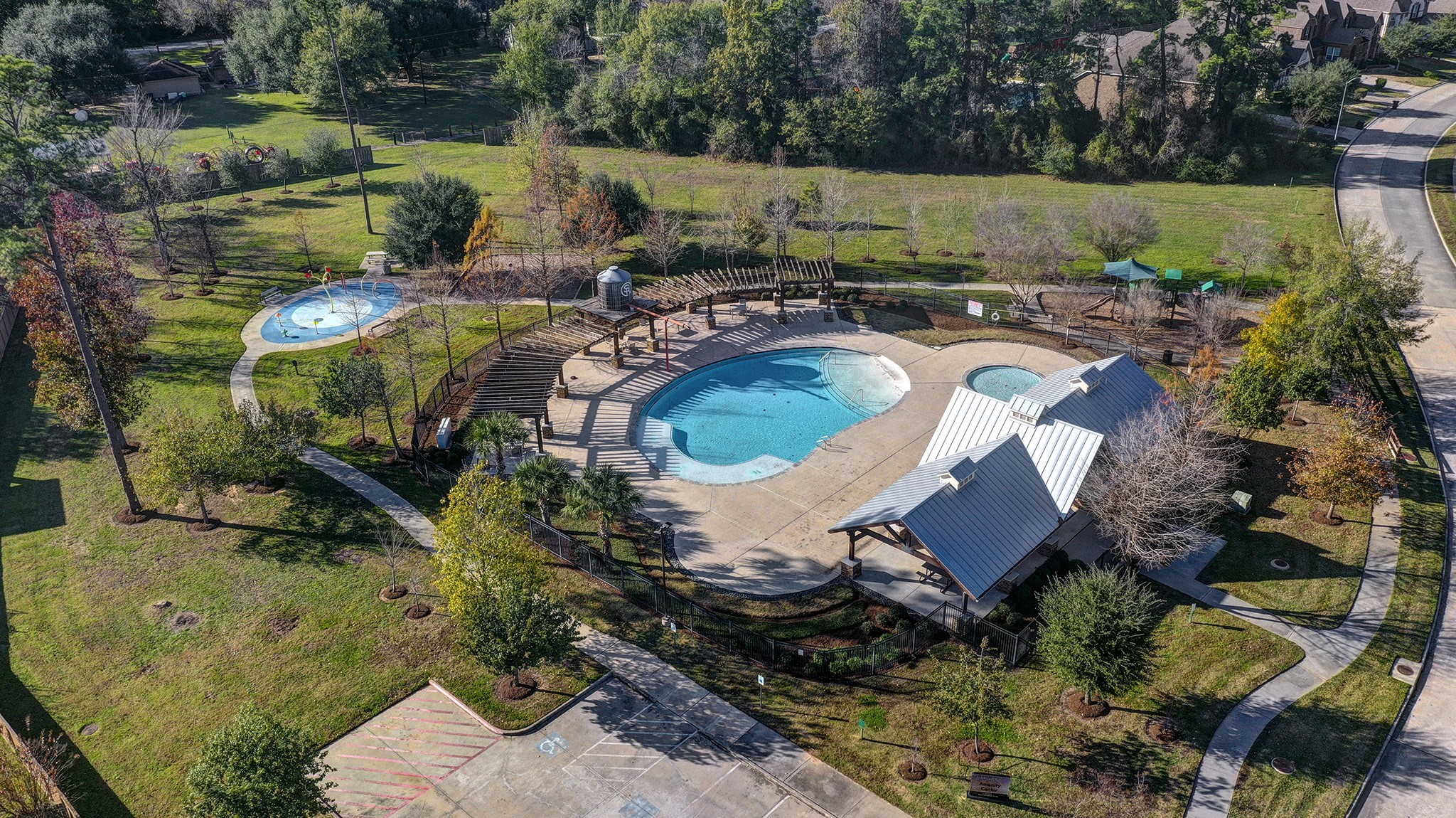 5002 Harvest Knoll Drive Spring, TX 77389 - Photo 43 of 48 Sawmill Ranch has a a great private pool for the residents, along with a playground and splash pad for the neighborhood kids.