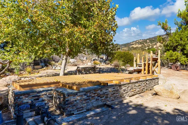 a view of a porch with a yard