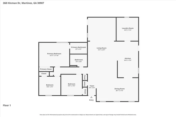 $289,900 | 268 Hinman Drive, Martinez, GA 30907