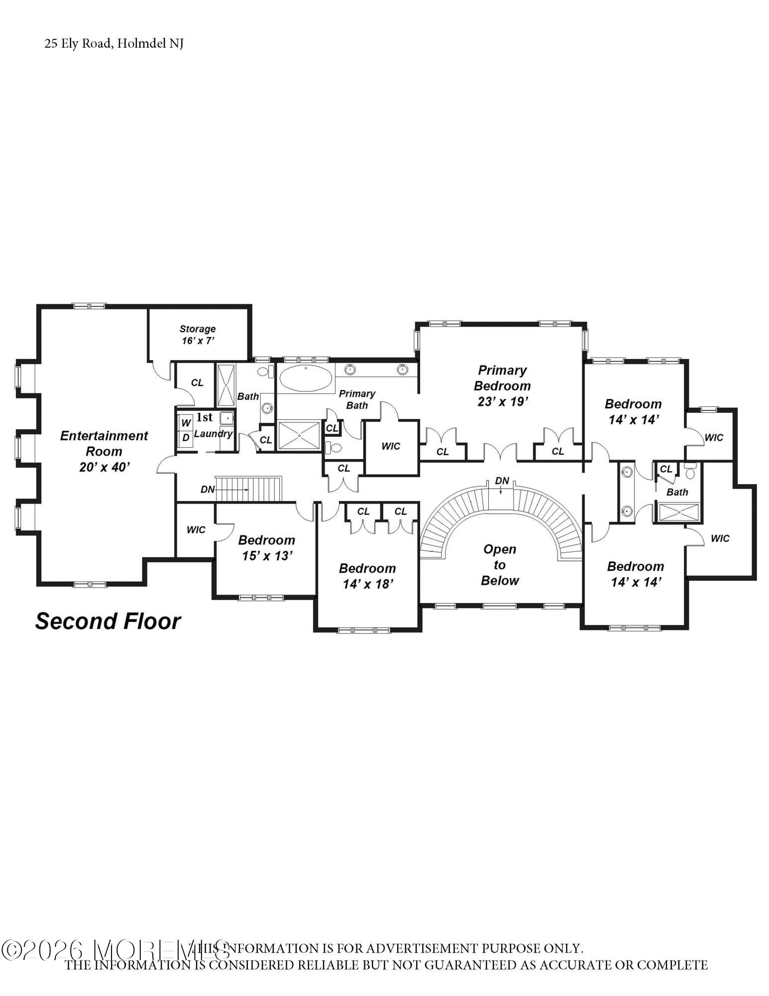 25 Ely Road Holmdel, NJ 07733 - Photo 54 of 55 25 Ely Floor Plan 2nd floor 4.7