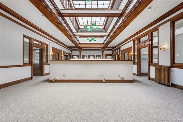 wooden floor with a balcony