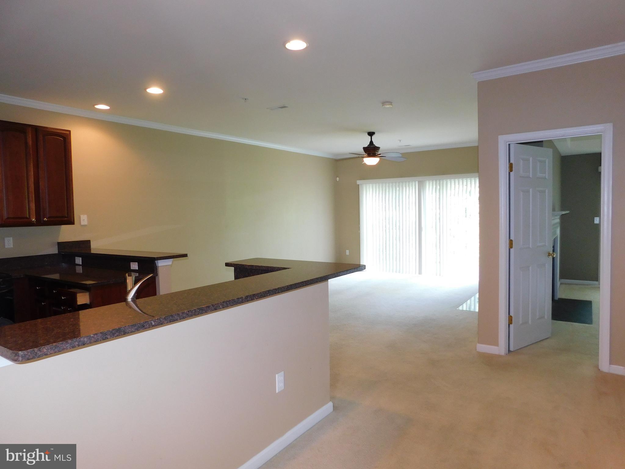 14162 Foxhall Road, Unit 4 Dowell, MD 20629 - Photo 4 of 24 a kitchen with granite countertop a sink and a stove top oven with wooden floor