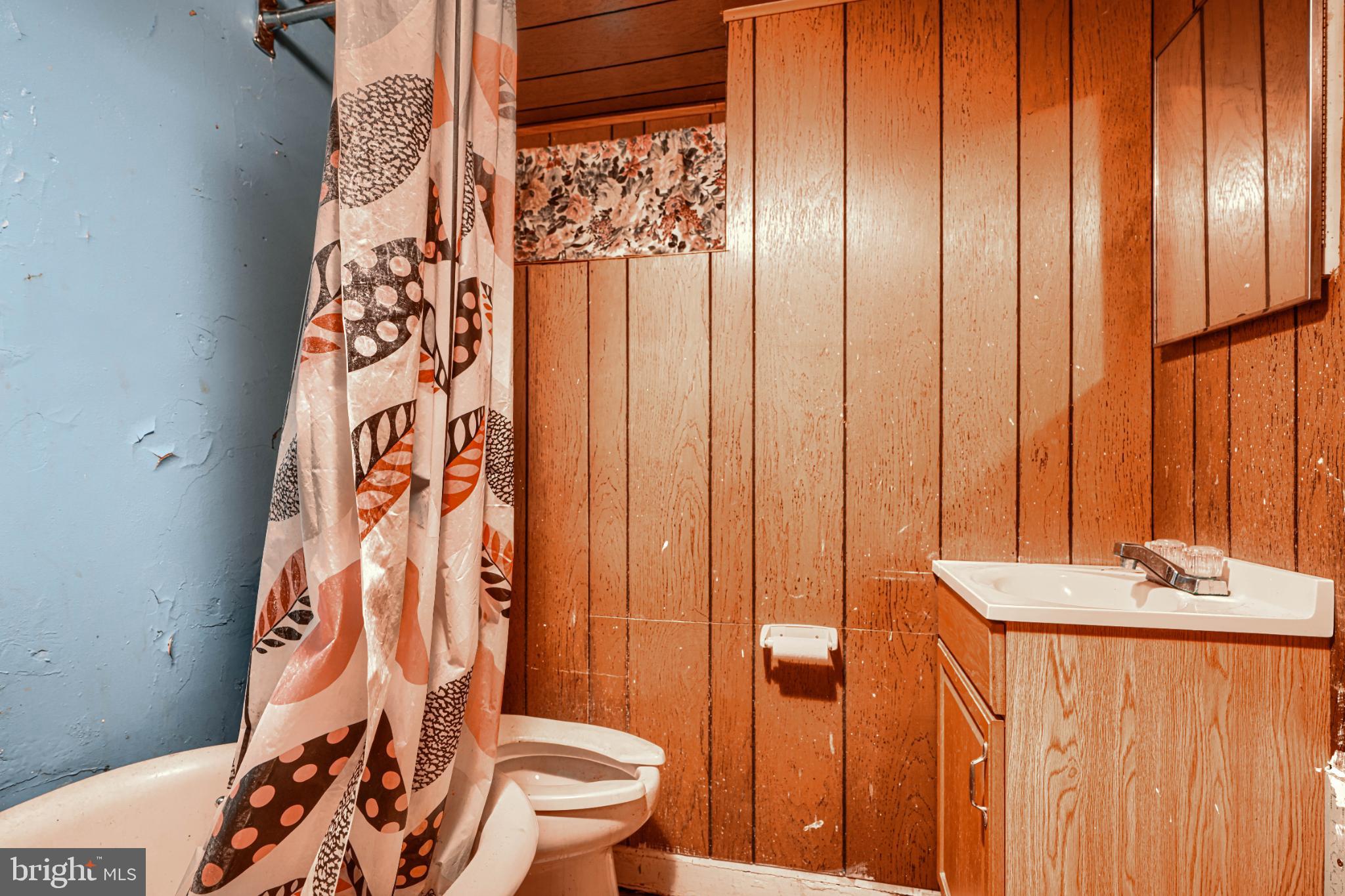 1302 Edison Highway Baltimore, MD 21213 - Photo 25 of 27 a bathroom with a toilet and shower curtain
