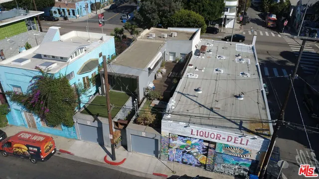 an aerial view of multiple house