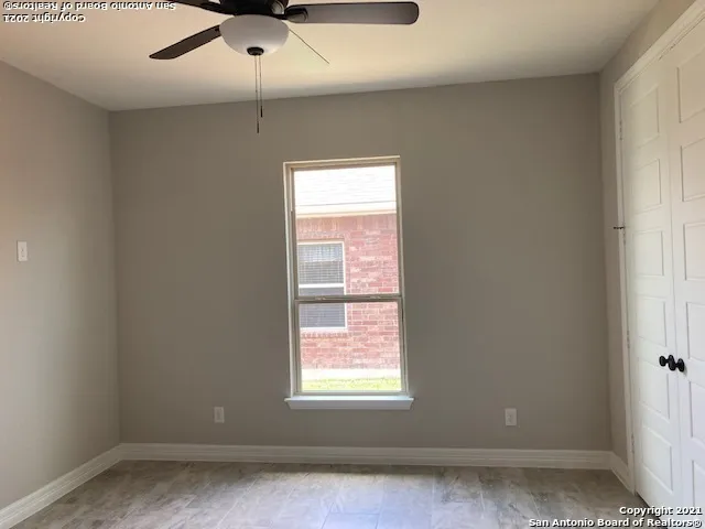 an empty room with a window