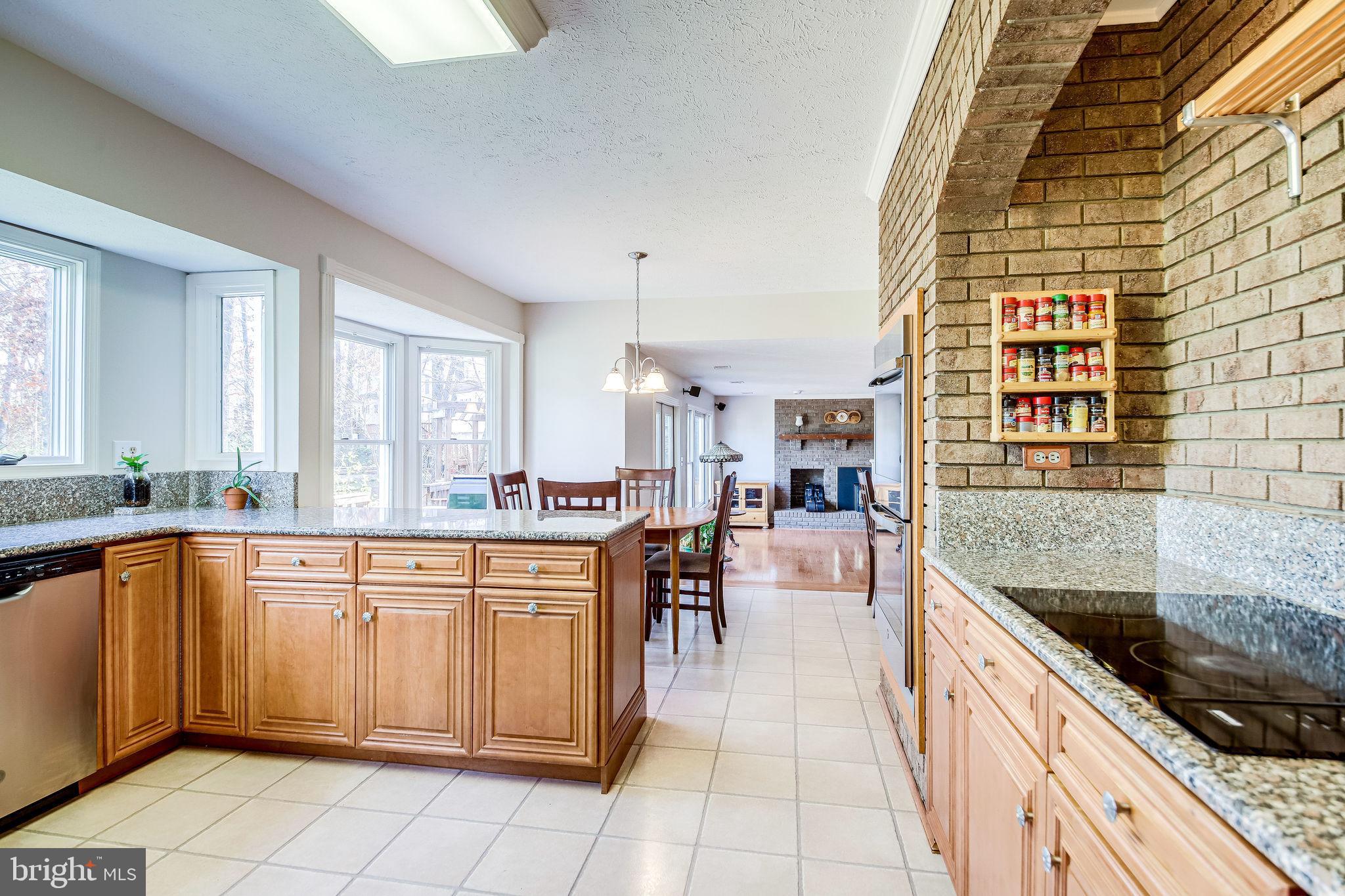 58 Rutherford Circle Sterling, VA 20165 - Photo 10 of 51 Brick wall detail w/ cooktop and double wall ovens