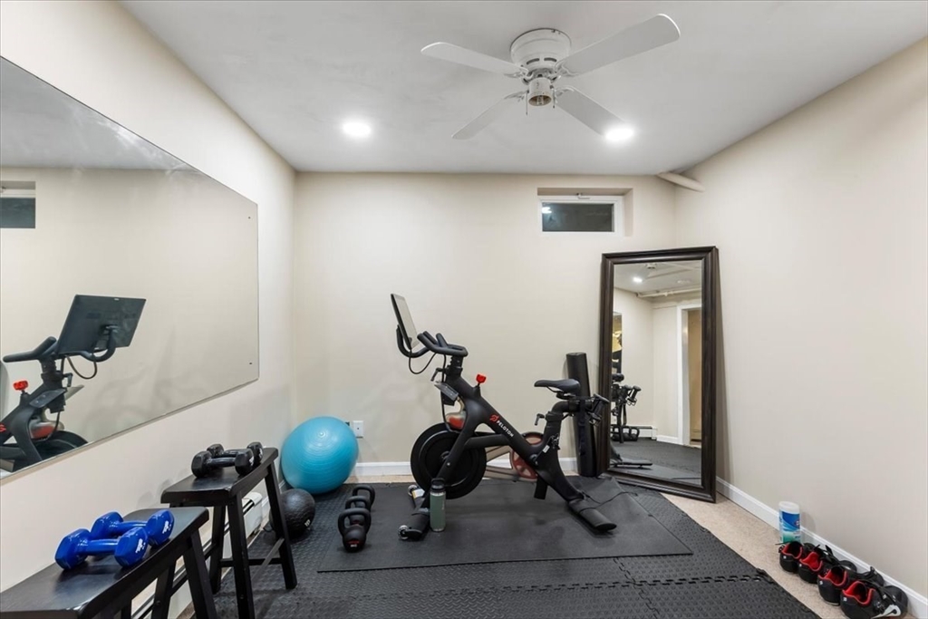 10 Earnshaw Street Boston, MA 02132 - Photo 27 of 35 a view of a room with gym equipment
