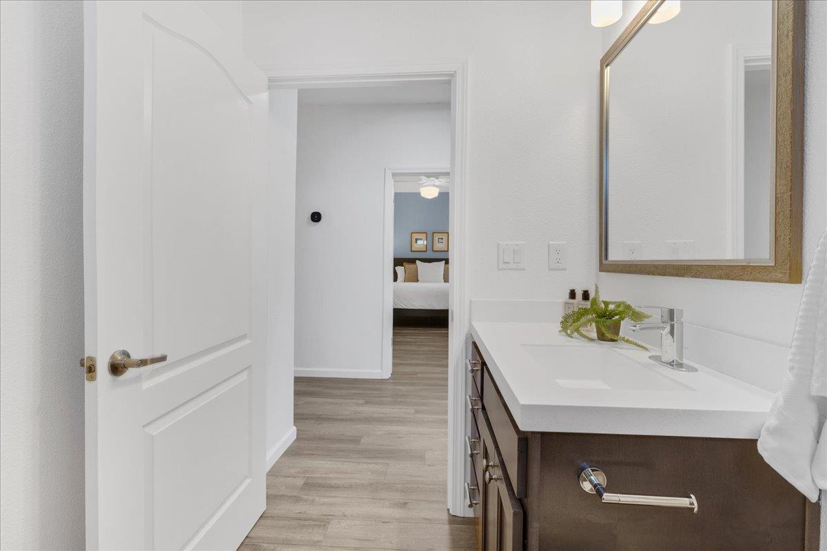 225 Mt Hermon Road, Unit 88 Scotts Valley, CA 95066 - Photo 32 of 50 a bathroom with a sink and a mirror