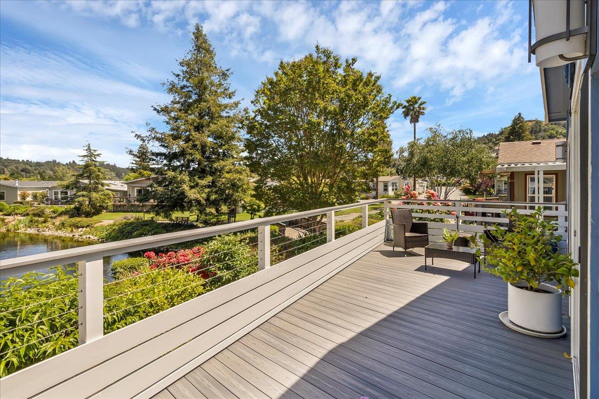225 Mt Hermon Road, Unit 88 Scotts Valley, CA 95066 - Photo 38 of 50 a view of balcony with seating space and potted plants