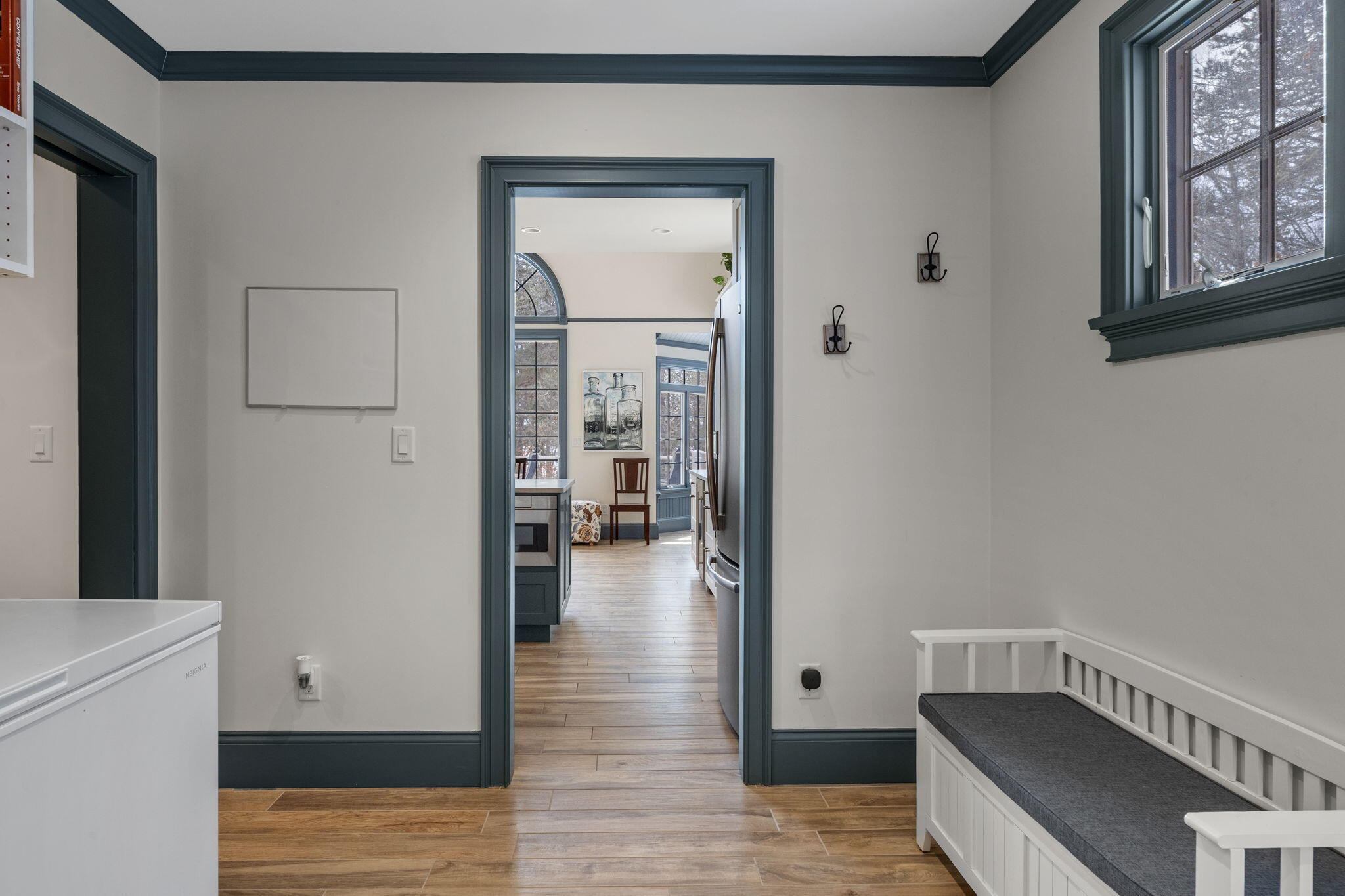 9 Horseshoe Bend Way Mashpee, MA 02649 - Photo 20 of 60 a view of a hallway with wooden floor and staircase