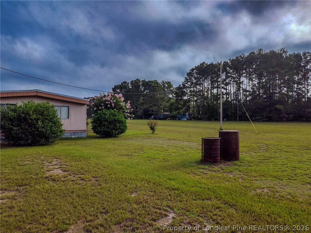 1308 Mac D Road Orrum, NC 28369 - Photo 30 of 32 a view of a garden with a building in the background