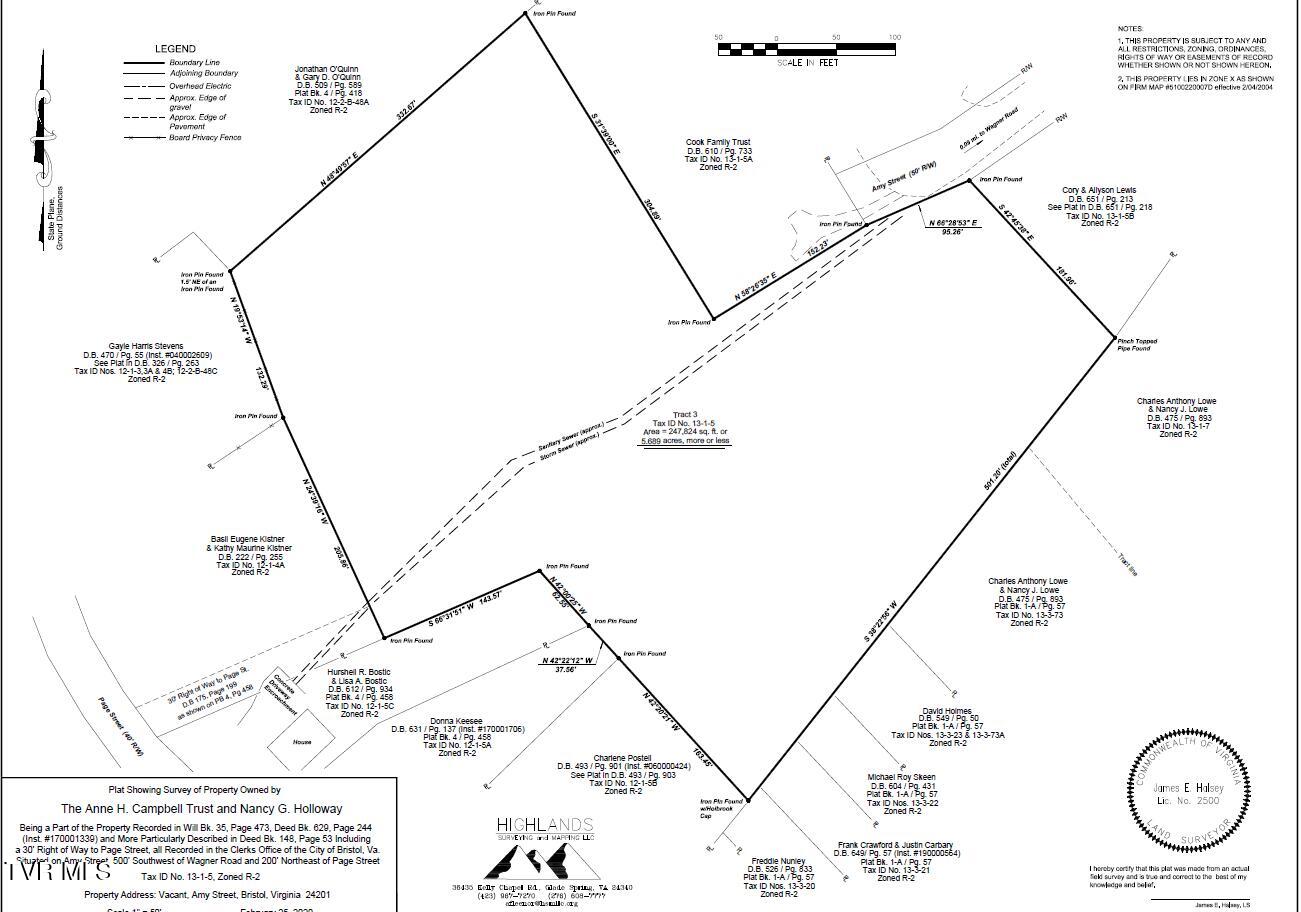Tbd Amy Street Bristol, VA 24201 - Photo 2 of 2 survey