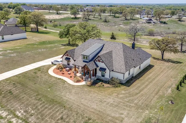 a view of a lake in middle of the town