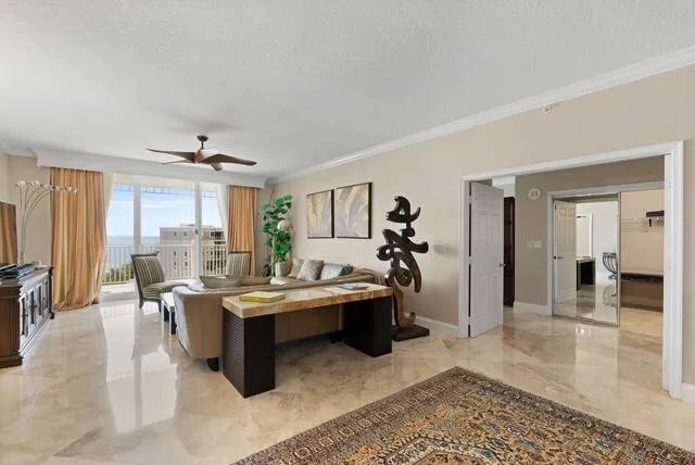 a very nice looking room with a large window