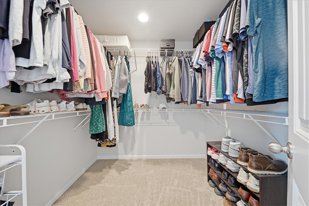 403 Seaborn Circle Pendleton, SC 29670 - Photo 30 of 47 This organized walk-in closet features ample hanging space and integrated shelving, creating a functional storage solution.