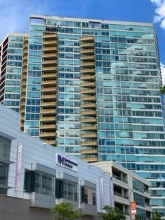 a front view of a building