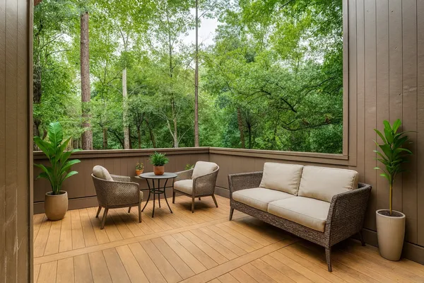 a view of a patio
