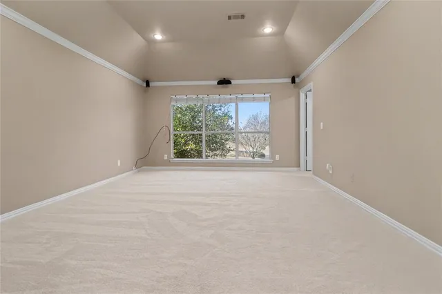 an empty room with an entryway