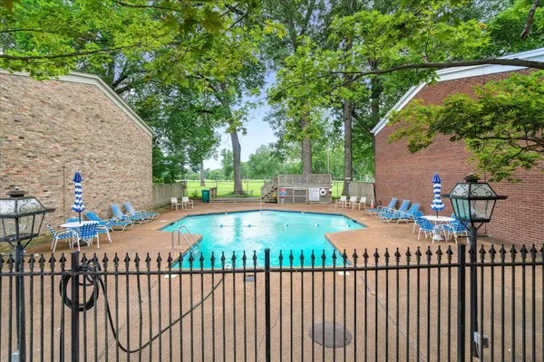 a view of a backyard