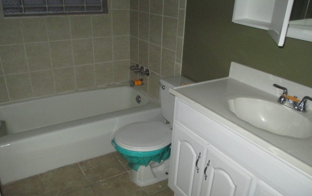 7858 Rutherford Avenue, Unit 2A Burbank, IL 60459 - Photo 3 of 10 a bathroom with a sink a toilet and bathtub
