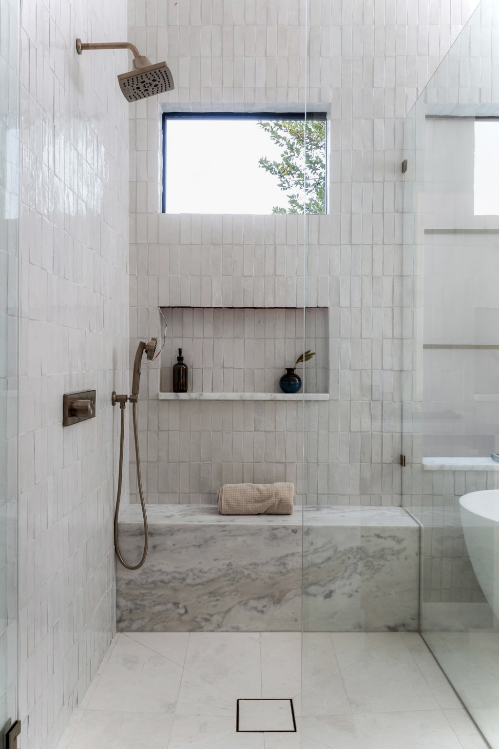 3411 Bridle Path Austin, TX 78703 - Photo 20 of 34 a bathroom with a granite countertop bathtub shower and toilet