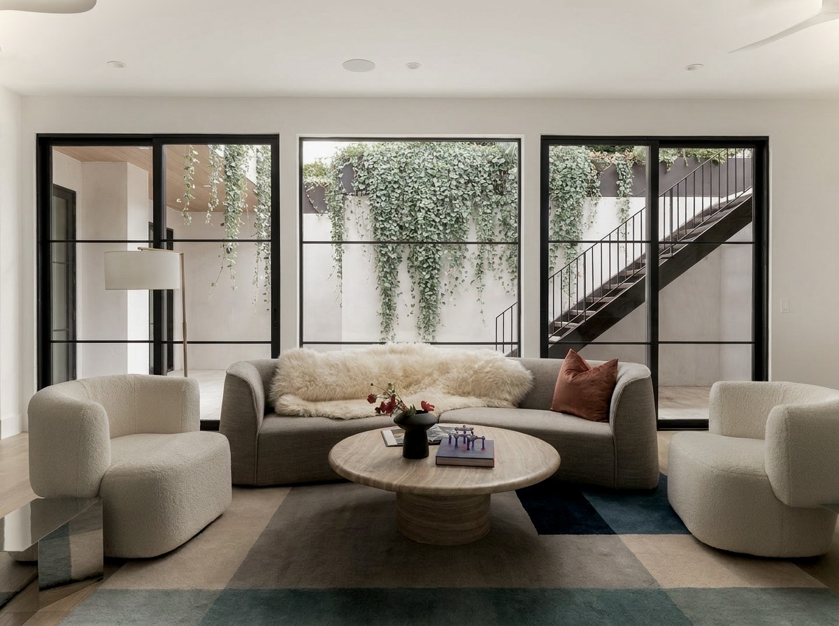 3411 Bridle Path Austin, TX 78703 - Photo 23 of 34 a living room with furniture and a large window