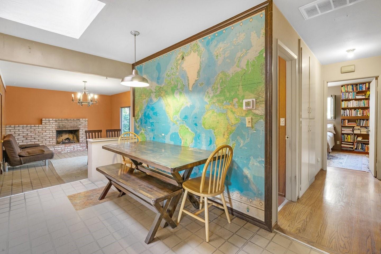 1374 Primrose Way Cupertino, CA 95014 - Photo 16 of 35 a dining room with furniture and a floor to ceiling window