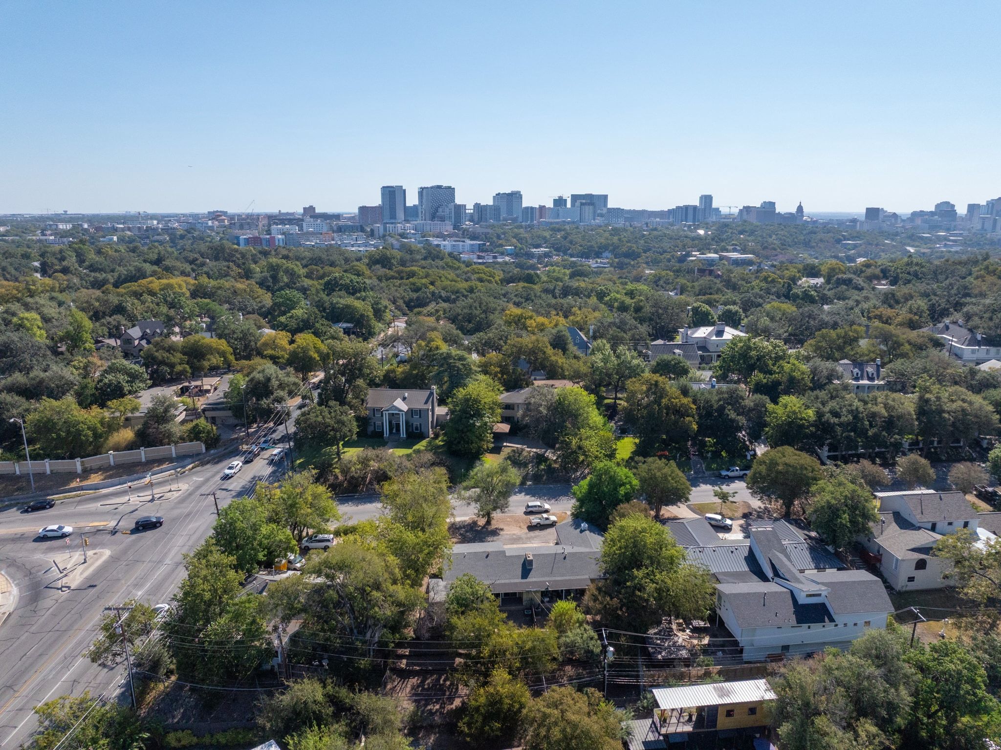 2326 Hartford Road, Unit 1/2 Austin, TX 78703 - Photo 2 of 28 an aerial view of a city