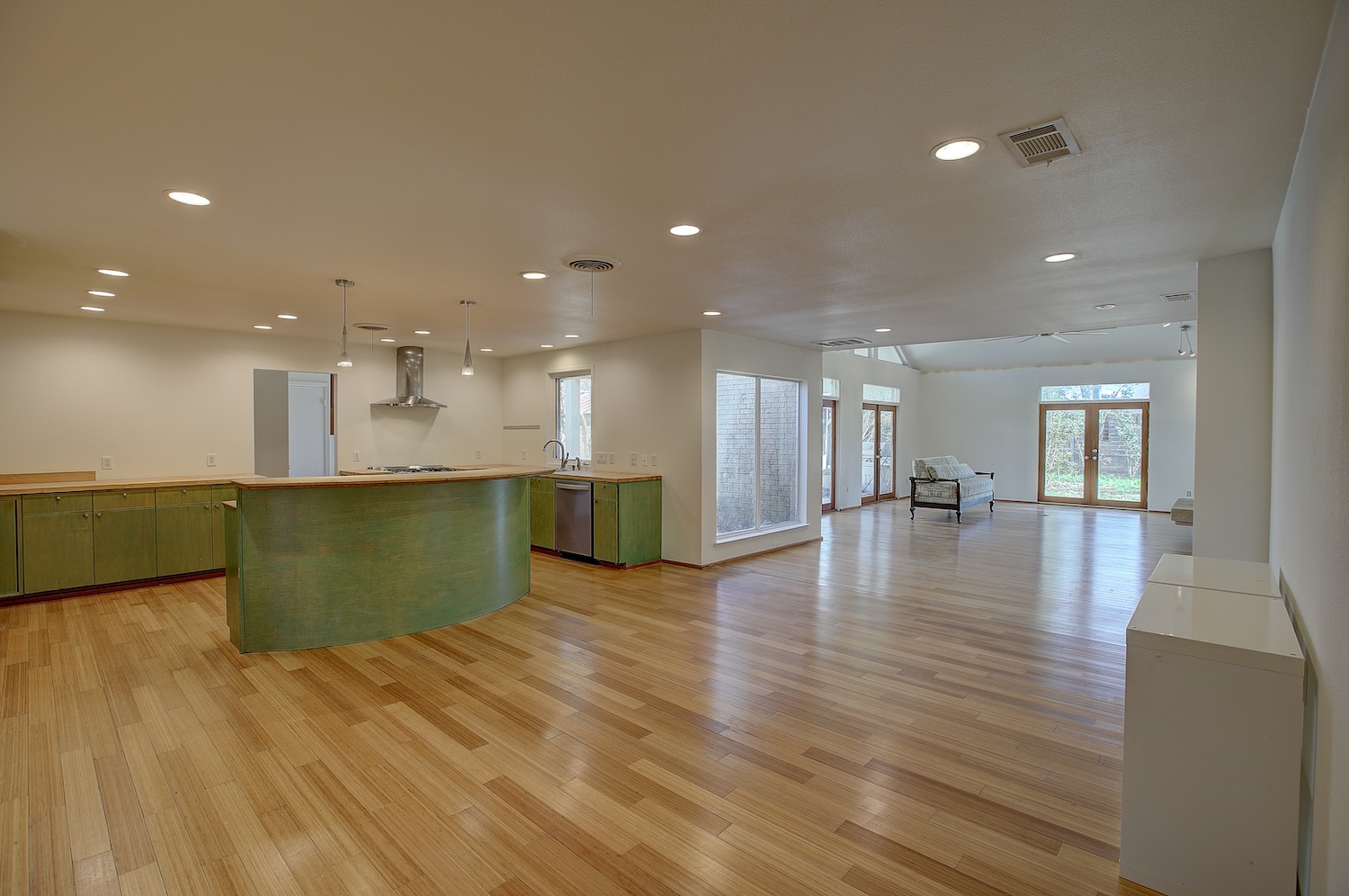 1607 South Elm Street Georgetown, TX 78626 - Photo 4 of 40 a view of a kitchen with a sink and a large window
