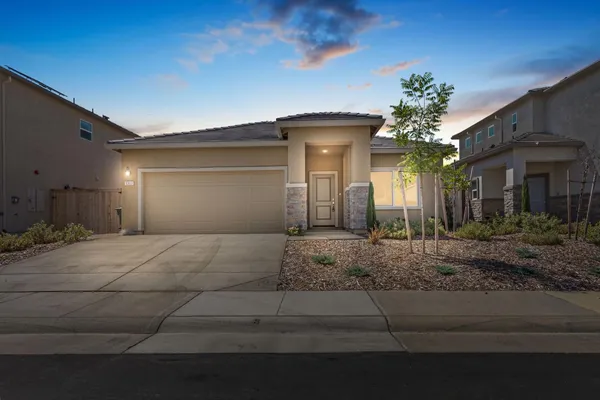 a front view of a house