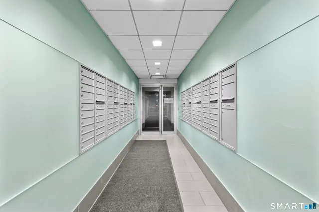 a view of water heater with building in the background