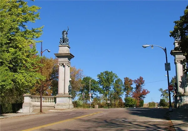 a view of a house with a street